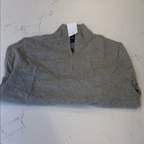 J. Crew Men's Zip Up Sweater in Light Gray - Picture 5 of 6